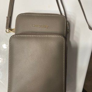 Taupe CarryLuxy Crossbody Zipper Purse